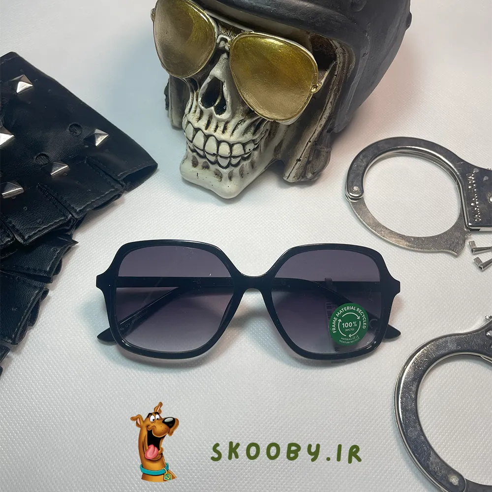 عینک شیشه بزرگ مشکی کد ۱۰۰۰2